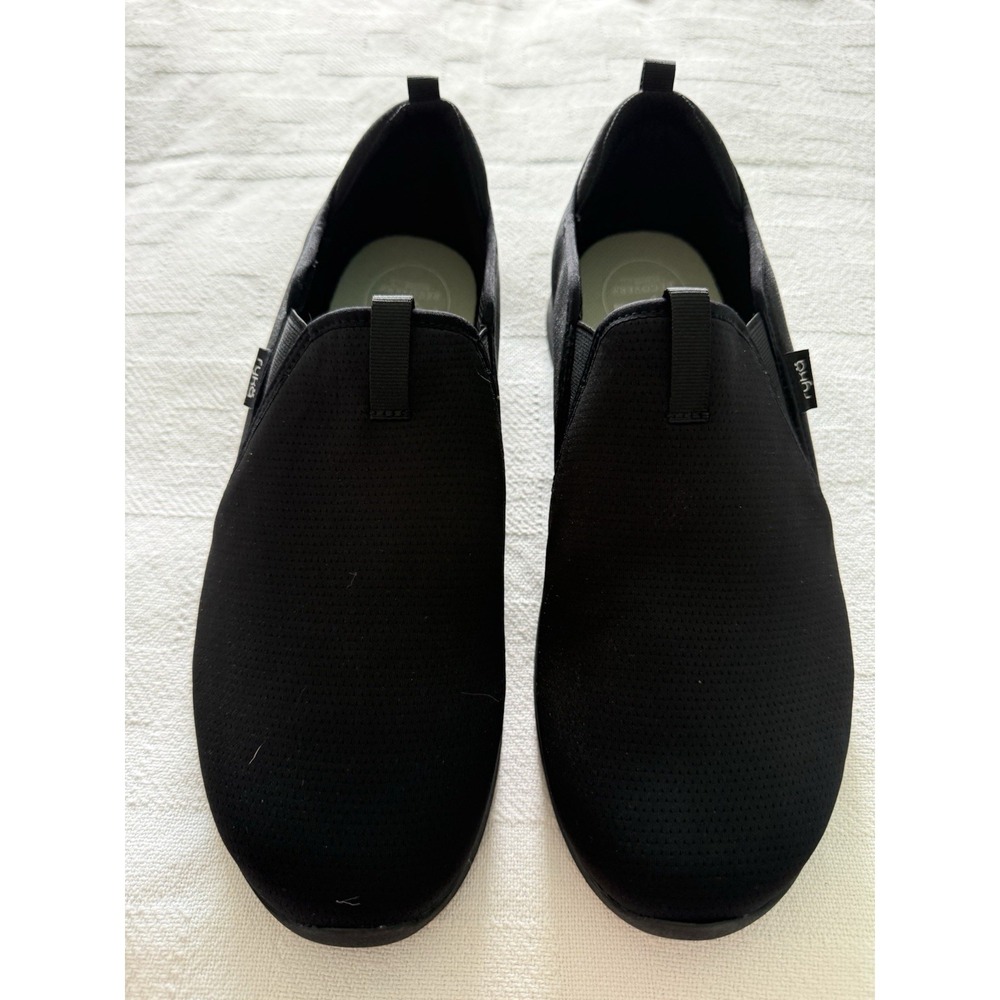 Ryka NEW Revive Washable Recovery Slip-Ons Sz 12W Black Flats Rubber Sole - Picture 3 of 7